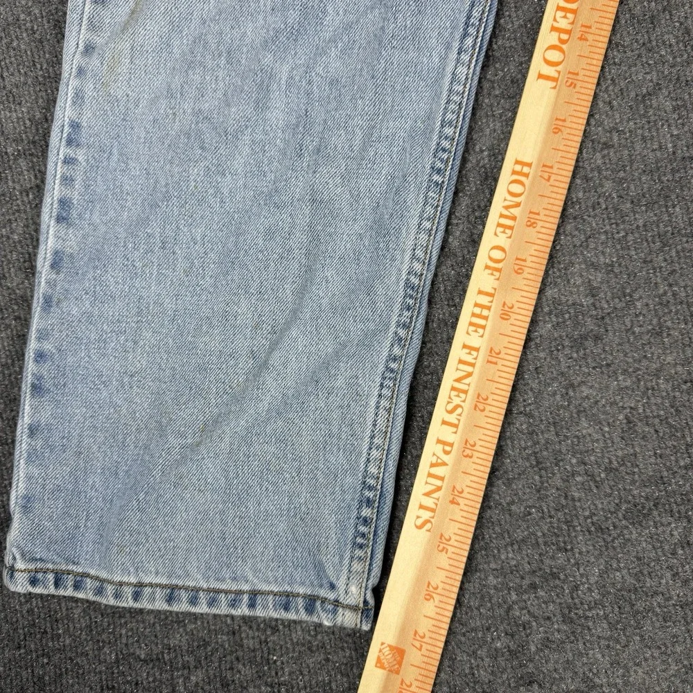 Levi's 505 Vintage Light Wash Distressed‎ Denim Jeans Straight Leg 36x30